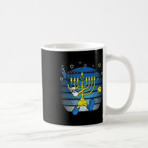 Retro Menorah Playing Softll Happy Hanukkah Pjs Bo Coffee Mug