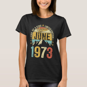 Retro Mens 50th Birthday  50 Years Awesome June 19 T-Shirt