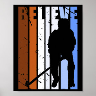 Retro Mens Field Hockey Player Birthday Boys Vinta Poster