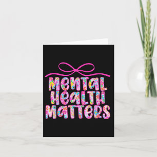 Retro Mental Health S Awareness Floral Coquette Card