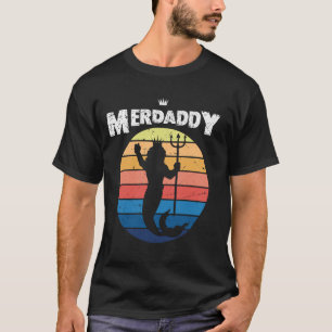 Retro Merdaddy Graphic - Vintage Merman Design T-Shirt