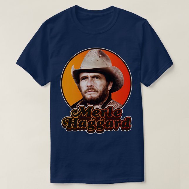 Retro Merle HaggardDesign T-Shirt (Design Front)