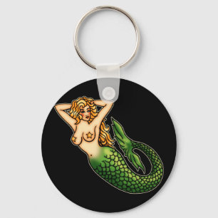 Retro Mermaid Keychain