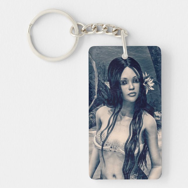 Retro Mermaid Keychain (Front)