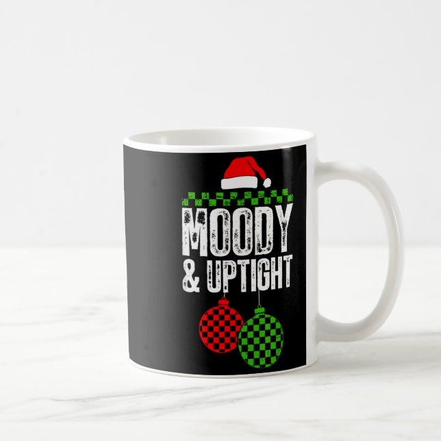 Retro Merry And Bright Moody And Uptight Couples C Coffee Mug (Right)