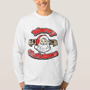 Retro Merry Christmas 1970 Santa T-Shirt