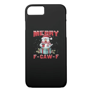 Retro Merry Christmas F-Caw-F Chicken Case-Mate iPhone Case