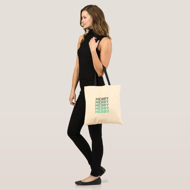 Retro Merry Christmas Tote Bag (Front (Model))