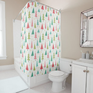 Retro Merry Christmas Trees Fun Holiday Pattern