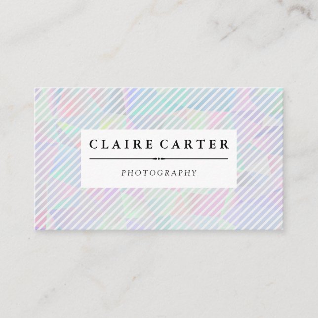 Retro Metallic Background Business Card (Front)