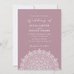 Retro Mexican Terrain Flourishing Mandala Wedding Invitation