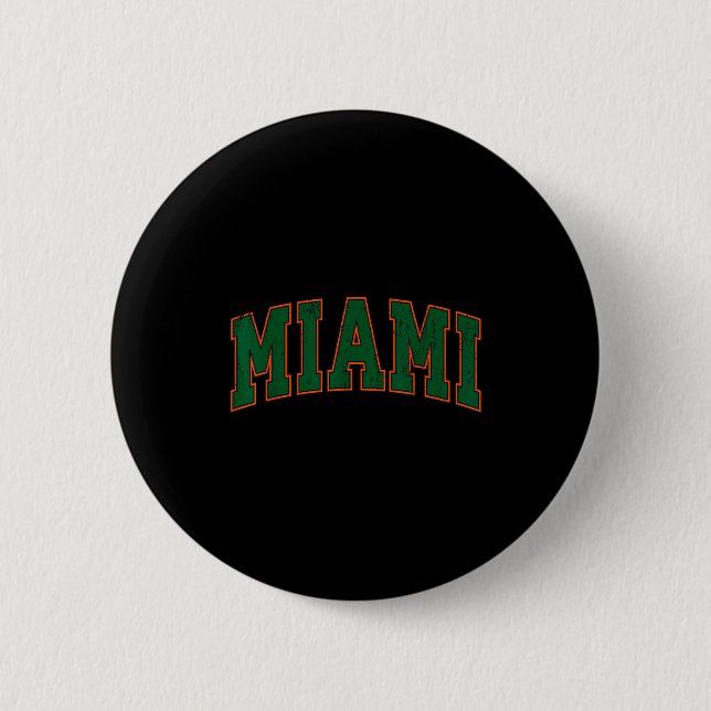 Retro Miami Florida Tee Men Women And Kids  2 Inch Round Button (Front)