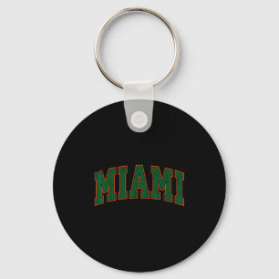 Retro Miami Florida Tee Men Women And Kids Keychain