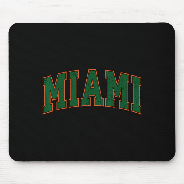 Retro Miami Florida Tee Men Women And Kids  Mouse Pad (Front)