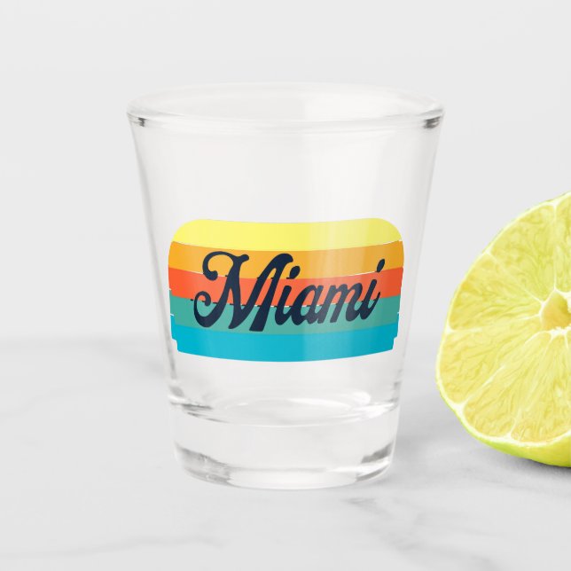 Retro Miami Shot Glass (Front)