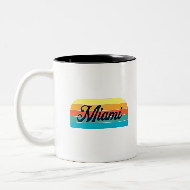 Retro Miami Two-Tone Coffee Mug (Left)