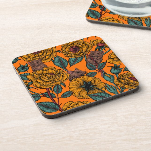 Retro mice party coaster (Left Side)