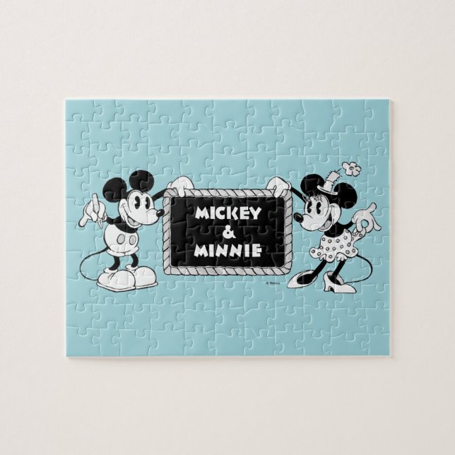 Retro Mickey & Minnie Jigsaw Puzzle (Horizontal)