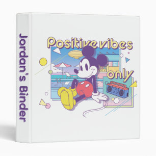 Retro Mickey Positive Vibes Only Binder