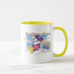 Retro Mickey Positive Vibes Only Mug