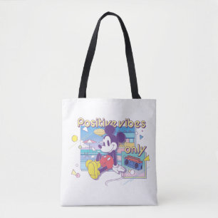 Retro Mickey Positive Vibes Only Tote Bag