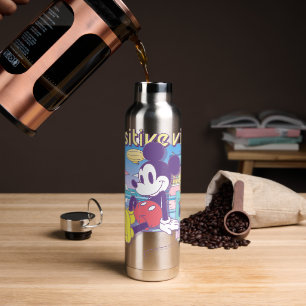 Retro Mickey Positive Vibes Only Water Bottle
