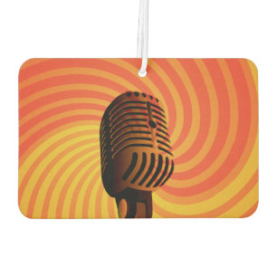 Retro Microphone car air freshner Car Air Freshener
