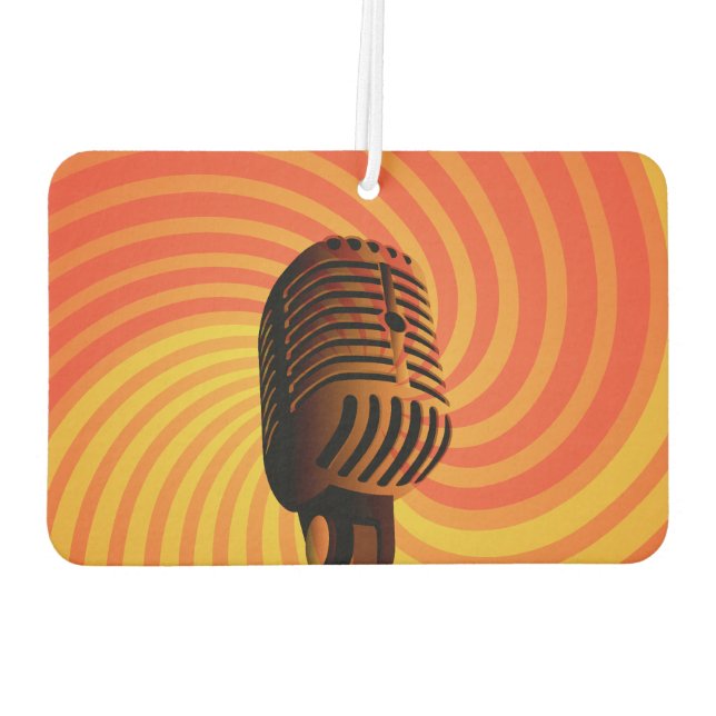 Retro Microphone car air freshner Freshener (Back)