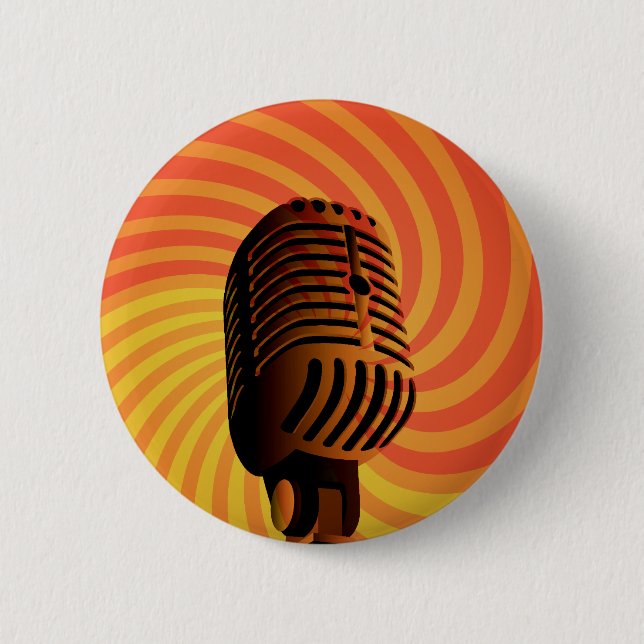Retro Microphone custom button (Front)