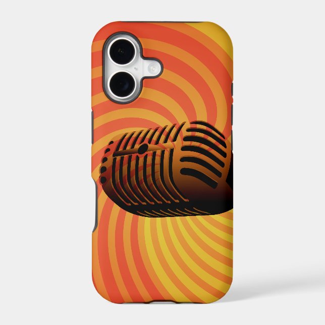 Retro Microphone custom iPhone case (Back)