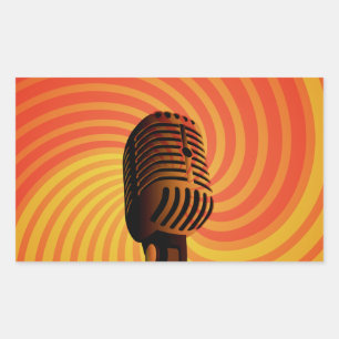 Retro Microphone custom stickers