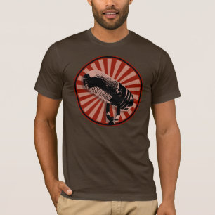 Retro Microphone Graphic Red T-Shirt
