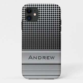 Retro Microphone Name Template iPhone 11 Case
