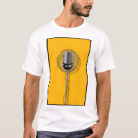 Retro Microphone on Bold Yellow