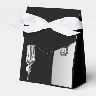 Retro Microphone & Treble Cleft Birthday Favour Bo Favor Box