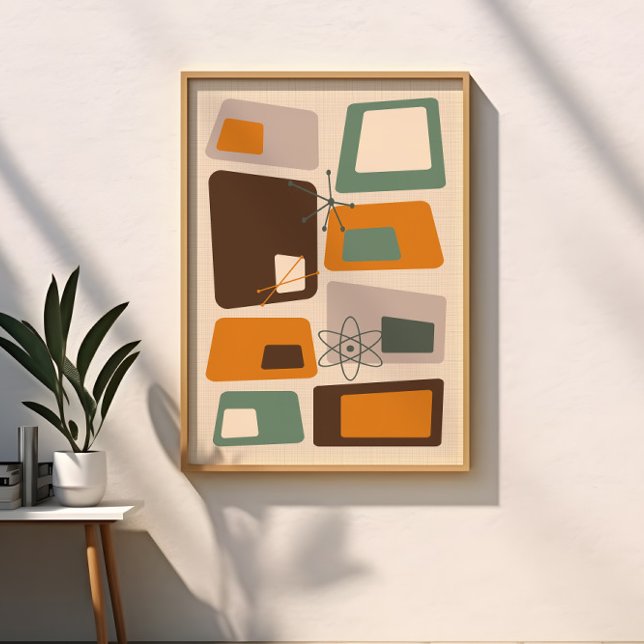 Retro Mid Century Atomic Era Abstract Art Poster (Creator Uploaded)