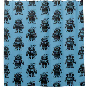 Retro Mid Century Inspired Robot Pattern