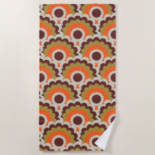 Retro Mid century Mod  Beach Towel