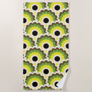 Retro Mid century Mod  Beach Towel