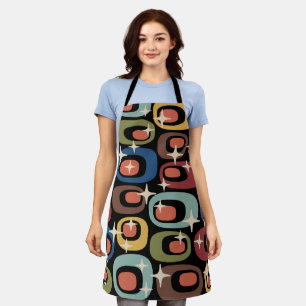 Retro Mid Century Modern Abstract Apron