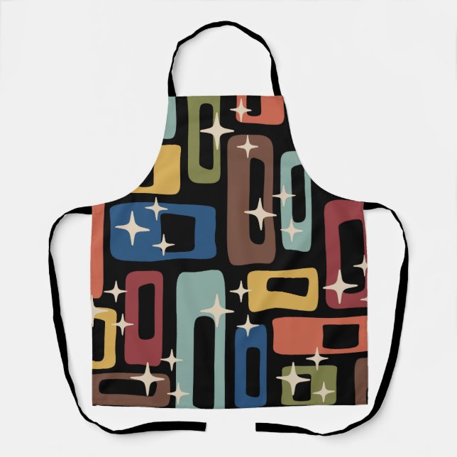 Retro Mid Century Modern Abstract Apron (Front)