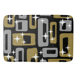 Retro Mid Century Modern Abstract Bath Mat