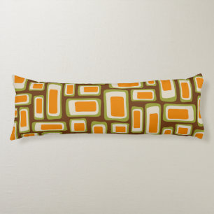 Retro Mid Century Modern Abstract Body Pillow