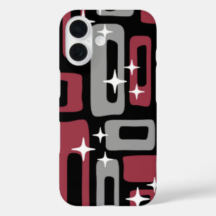 Retro Mid Century Modern Abstract iPhone 16 Case