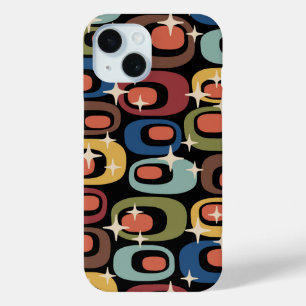 Retro Mid Century Modern Abstract iPhone 15 Case