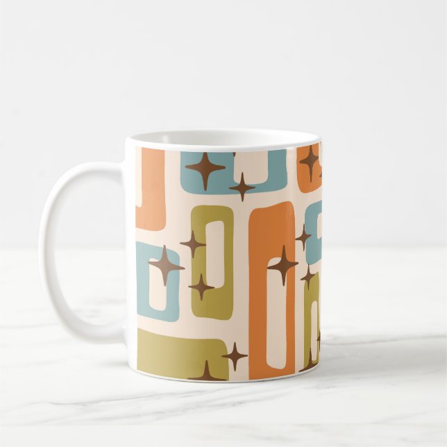 Retro Mid Century Modern Abstract Coffee Mug (Left)