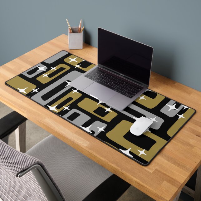 Retro Mid Century Modern Abstract Desk Mat (Office 2)