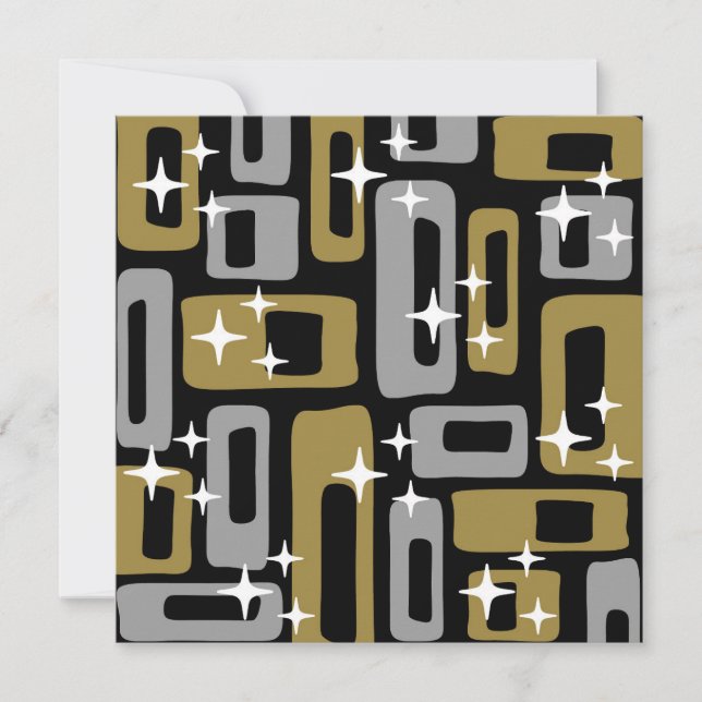 Retro Mid Century Modern Abstract Invitation (Front)