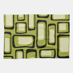 Retro Mid Century Modern Abstract Kitchen Towel