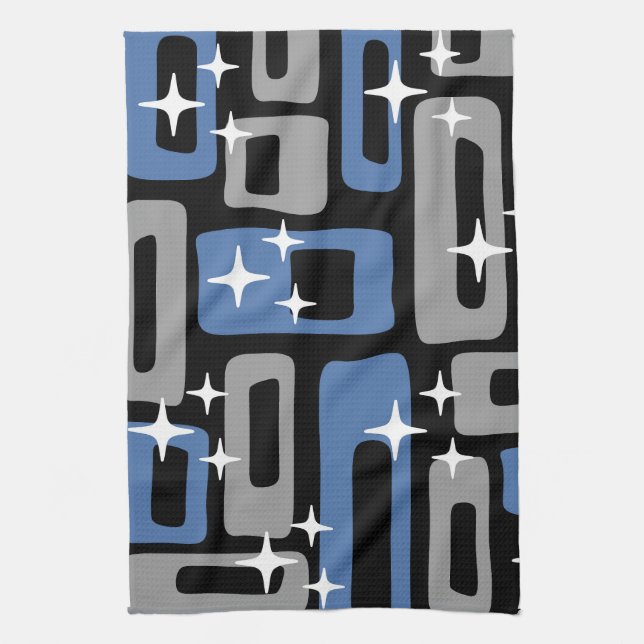Retro Mid Century Modern Abstract Kitchen Towel (Vertical)